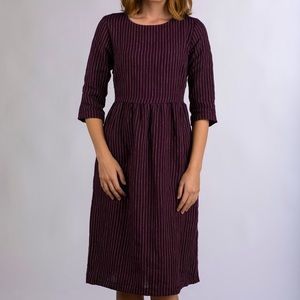 Pyne & Smith No. 19 Thistle Flower Linen Midi